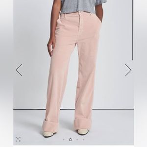 NWT, 7 for All Mankind Corduroy Easy Trouser in Cameo Rose, size 30